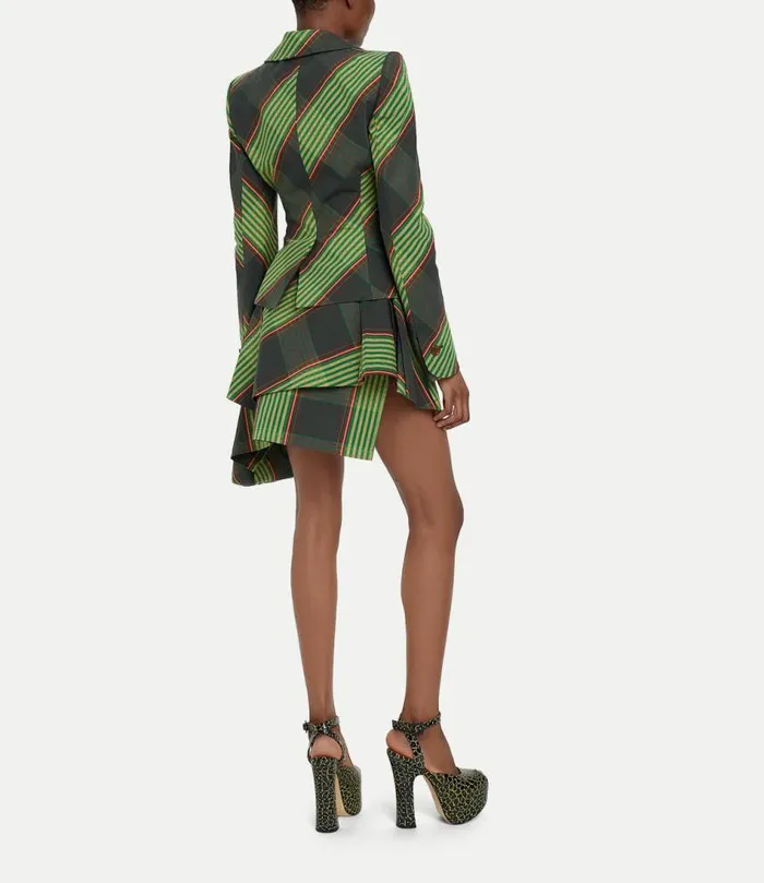 Coats And Jackets Women Vivienne Westwood Drunken Tailored Jacket In CombatTartan
