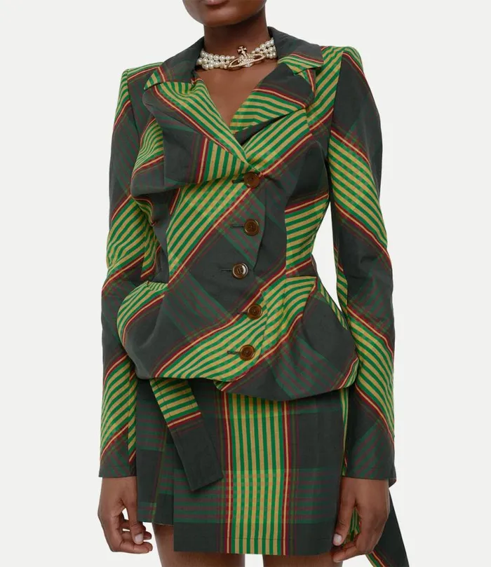 Coats And Jackets Women Vivienne Westwood Drunken Tailored Jacket In CombatTartan