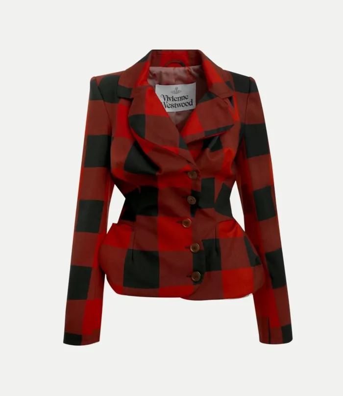 Coats And Jackets Women Vivienne Westwood Drunken Tailored Jacket In RedBlack Coats And Jackets Women Vivienne Westwood Drunken Tailored Jacket In RedBlack