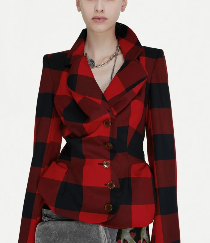 Coats And Jackets Women Vivienne Westwood Drunken Tailored Jacket In RedBlack