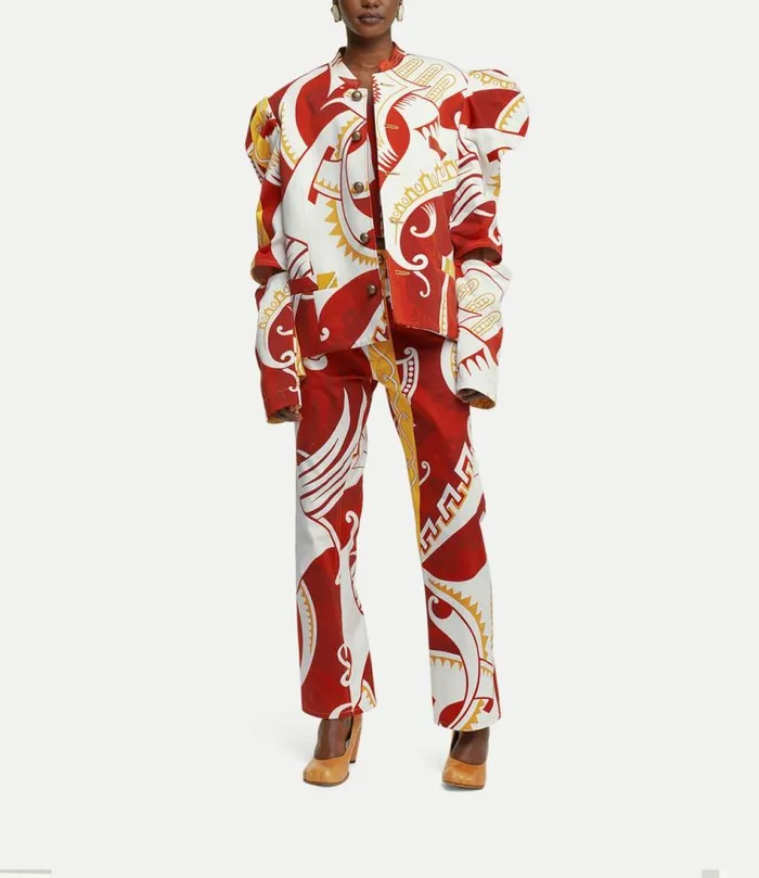 Coats And Jackets Women Vivienne Westwood Stuart Jacket In BizarrePrintWhite