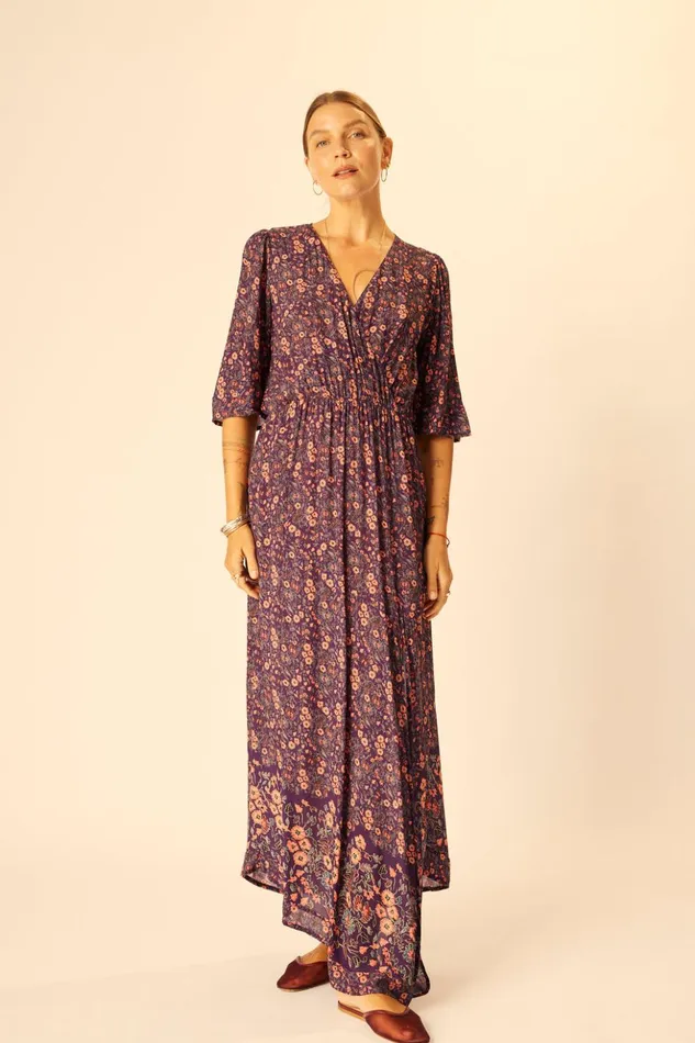 Coco Maxi Petite Fleur Aubergine Women Natalie Martin Dresses