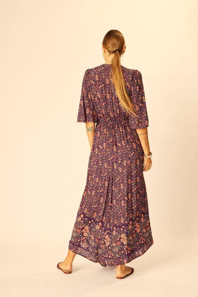 Coco Maxi Petite Fleur Aubergine Women Natalie Martin Dresses