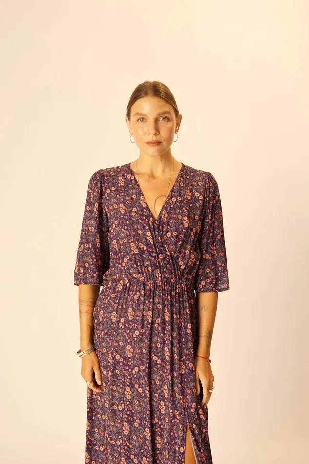 Coco Maxi Petite Fleur Aubergine Women Natalie Martin Dresses