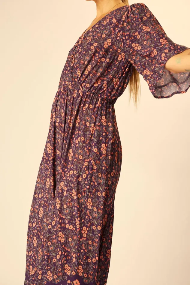 Coco Maxi Petite Fleur Aubergine Women Natalie Martin Dresses