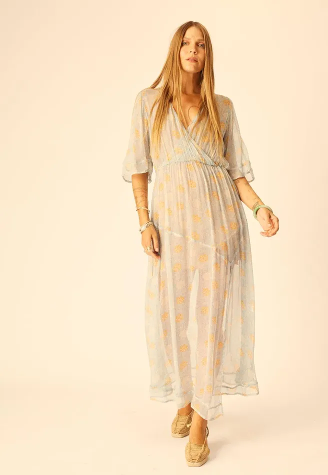 Coco Maxi Snowflake Tangerine Women Natalie Martin Dresses
