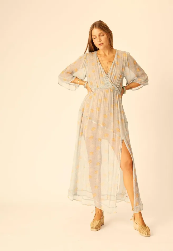 Coco Maxi Snowflake Tangerine Women Natalie Martin Dresses