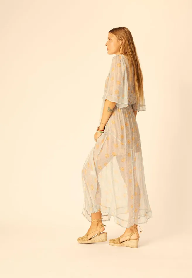 Coco Maxi Snowflake Tangerine Women Natalie Martin Dresses