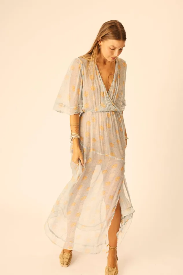 Coco Maxi Snowflake Tangerine Women Natalie Martin Dresses