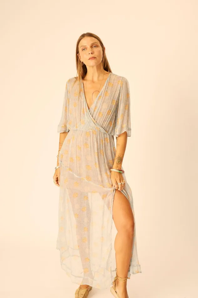 Coco Maxi Snowflake Tangerine Women Natalie Martin Dresses