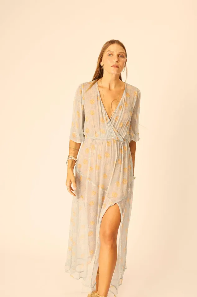 Coco Maxi Snowflake Tangerine Women Natalie Martin Dresses
