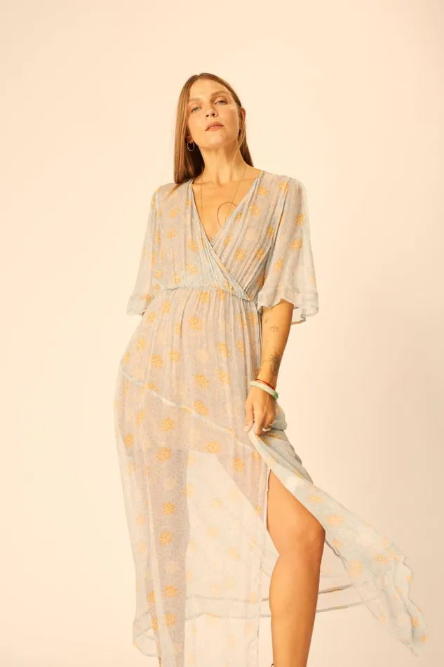 Coco Maxi Snowflake Tangerine Women Natalie Martin Dresses