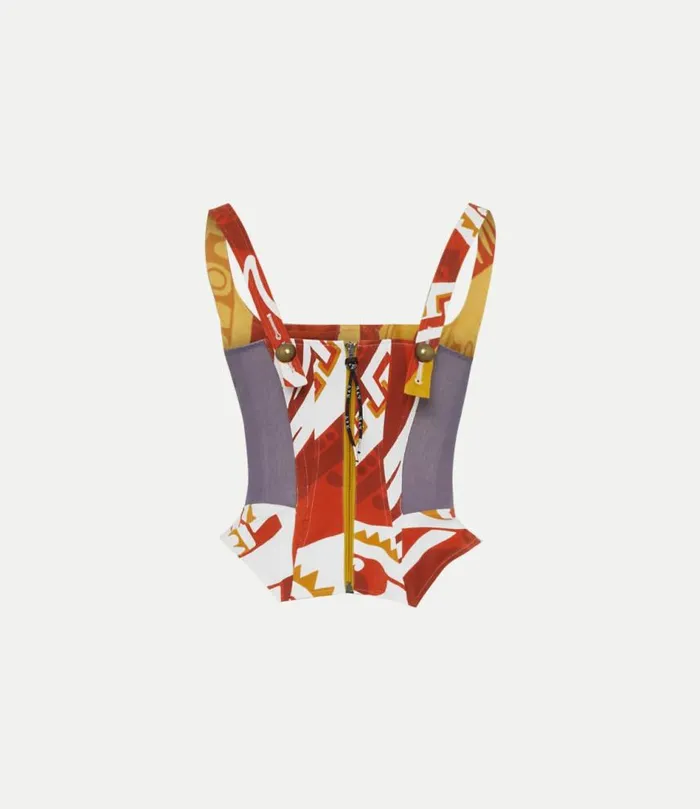 Corsets Women Vivienne Westwood Cardinale Corset In BizarrePrintWhite