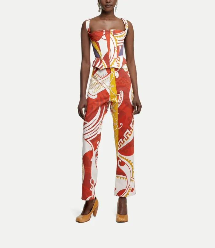 Corsets Women Vivienne Westwood Cardinale Corset In BizarrePrintWhite