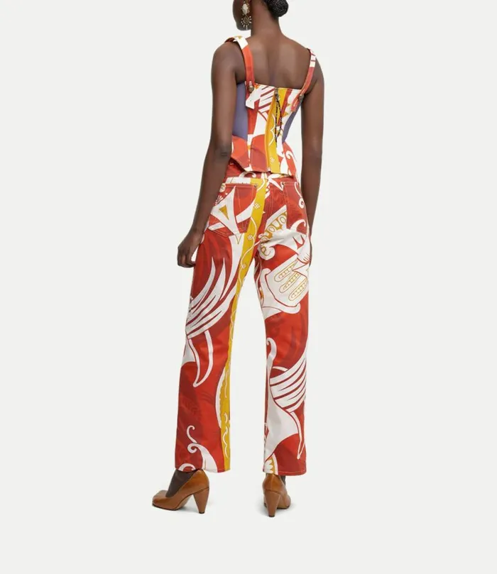 Corsets Women Vivienne Westwood Cardinale Corset In BizarrePrintWhite