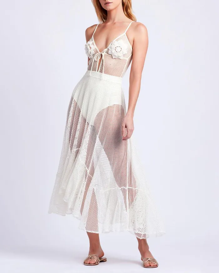 CoverUps Women Patbo Crochet Beach Skirt Ivory