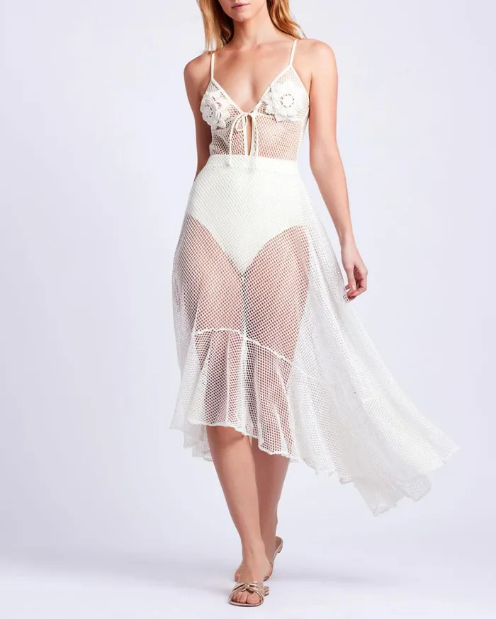 CoverUps Women Patbo Crochet Beach Skirt Ivory