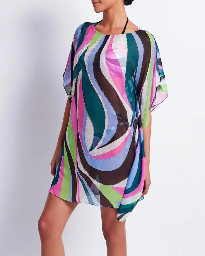 CoverUps Women Patbo Delos Beaded Kaftan Black Multi