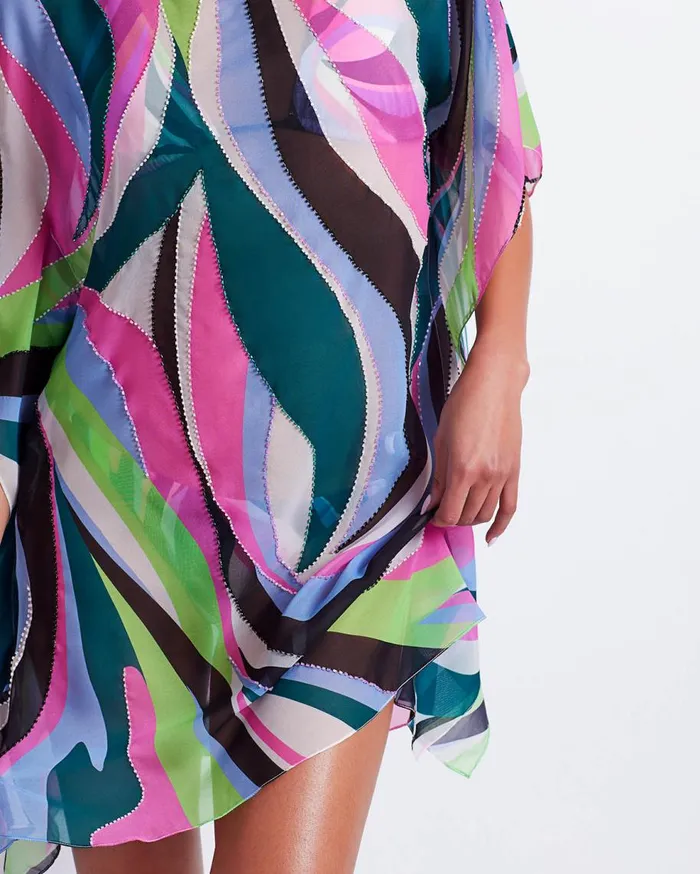 CoverUps Women Patbo Delos Beaded Kaftan Black Multi