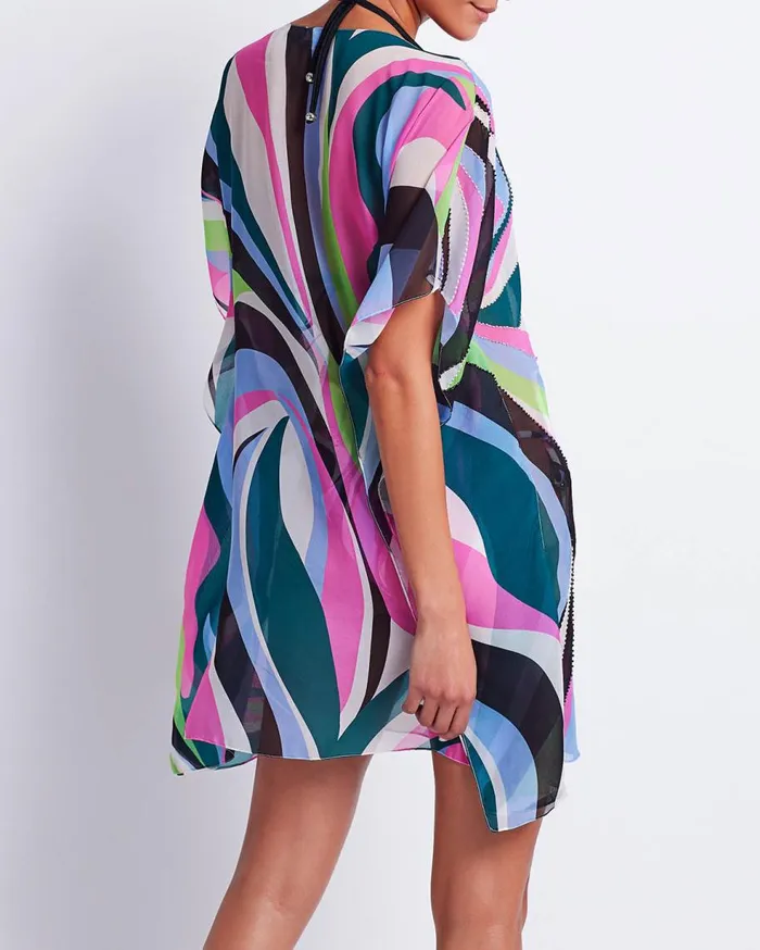 CoverUps Women Patbo Delos Beaded Kaftan Black Multi