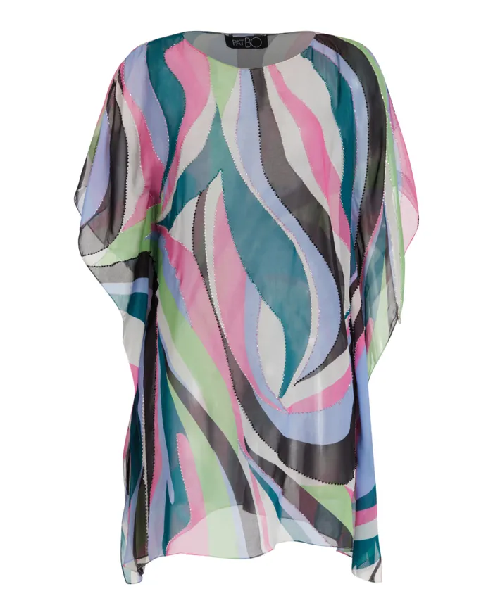 CoverUps Women Patbo Delos Beaded Kaftan Black Multi