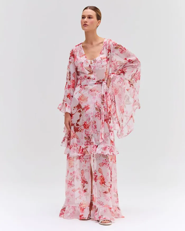 CoverUps Women Patbo Floral Haze Maxi Robe Vapor