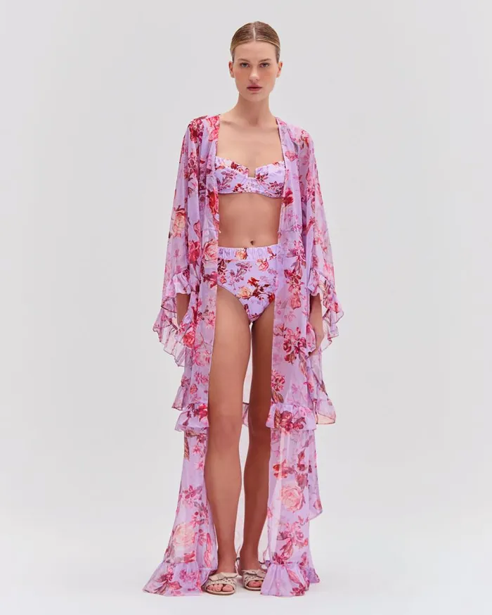 CoverUps Women Patbo Floral Haze Maxi Robe Violet