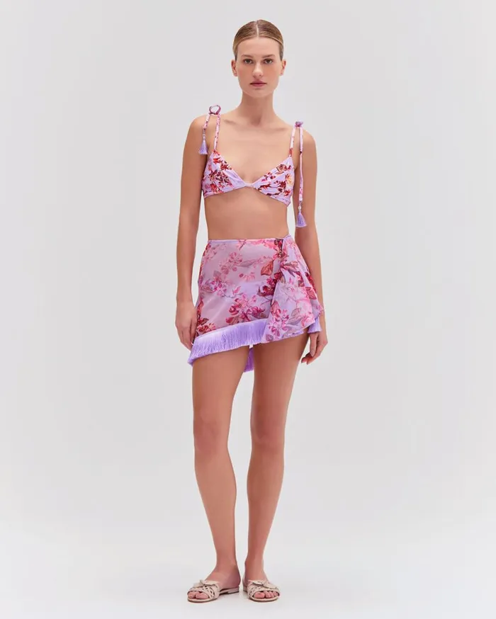 CoverUps Women Patbo Floral Haze Mini Sarong Violet