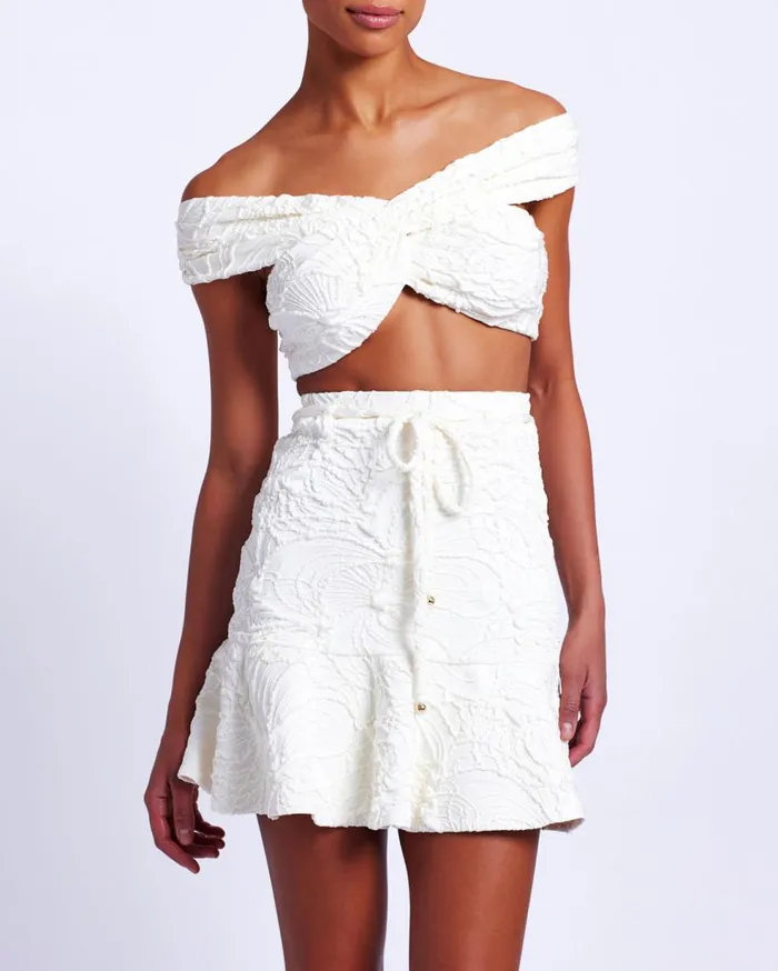 CoverUps Women Patbo Jacquard Mini Skirt White