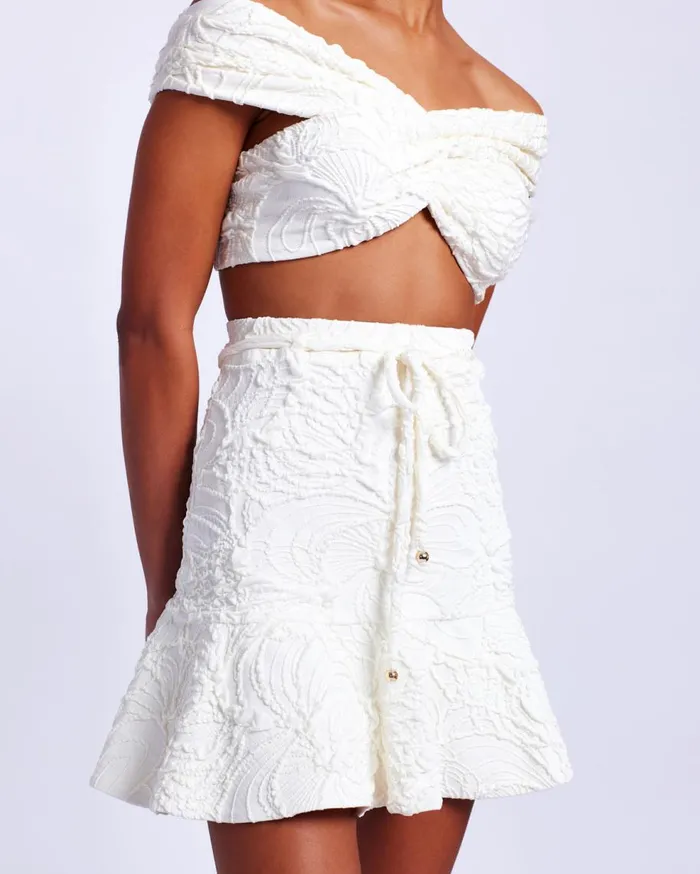 CoverUps Women Patbo Jacquard Mini Skirt White