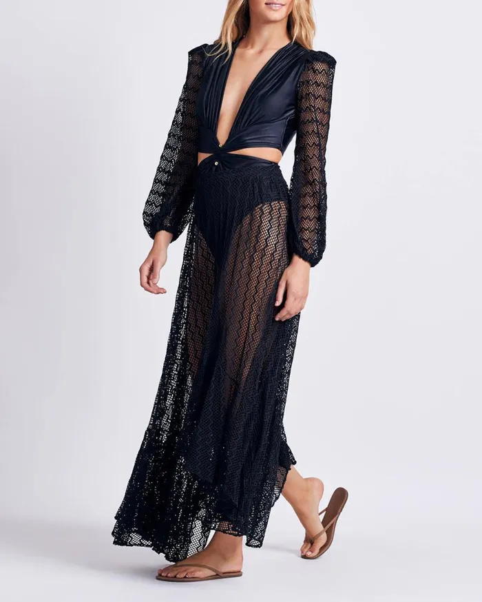 CoverUps Women Patbo Lace Beach Skirt Black