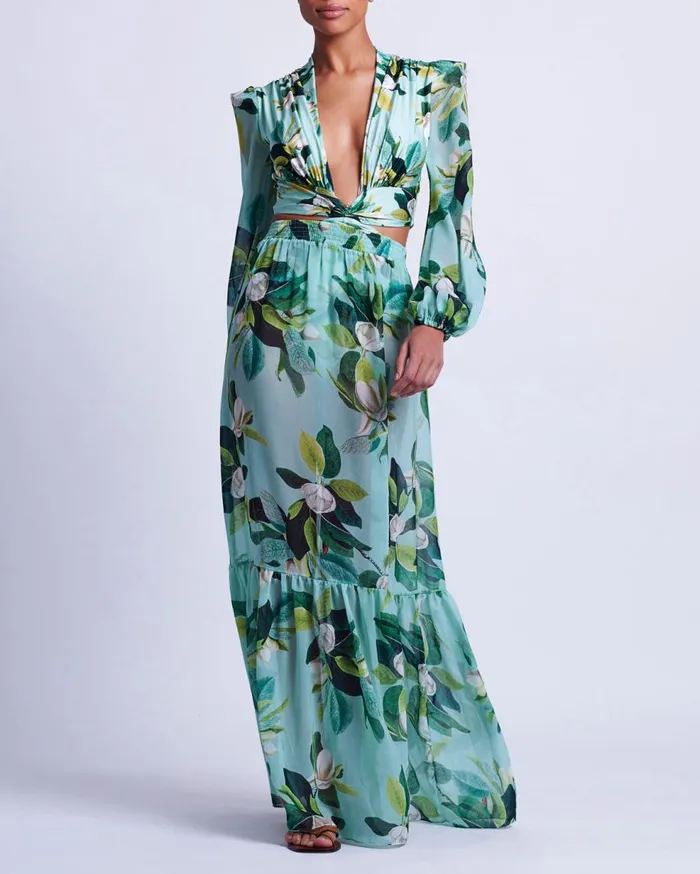CoverUps Women Patbo Magnolia Beach Skirt Green Multi