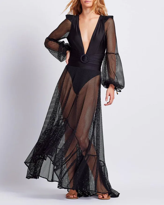 CoverUps Women Patbo Netted Beach Skirt Black