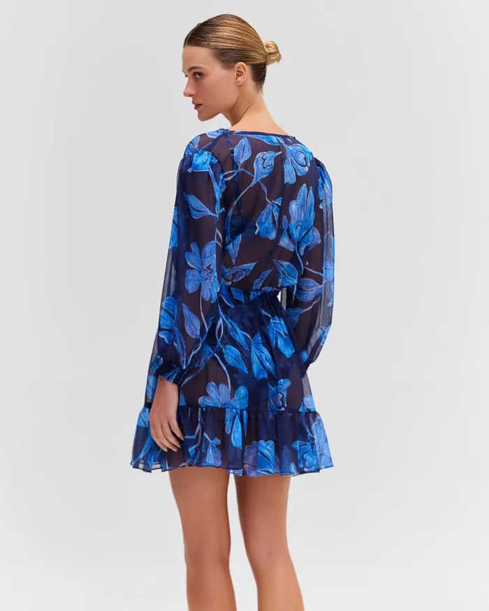CoverUps Women Patbo Nightflower Short Robe Indigo