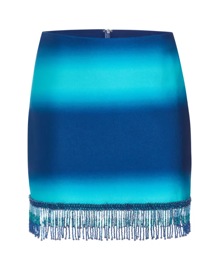 CoverUps Women Patbo Ombre Beaded Mini Skirt High Tide