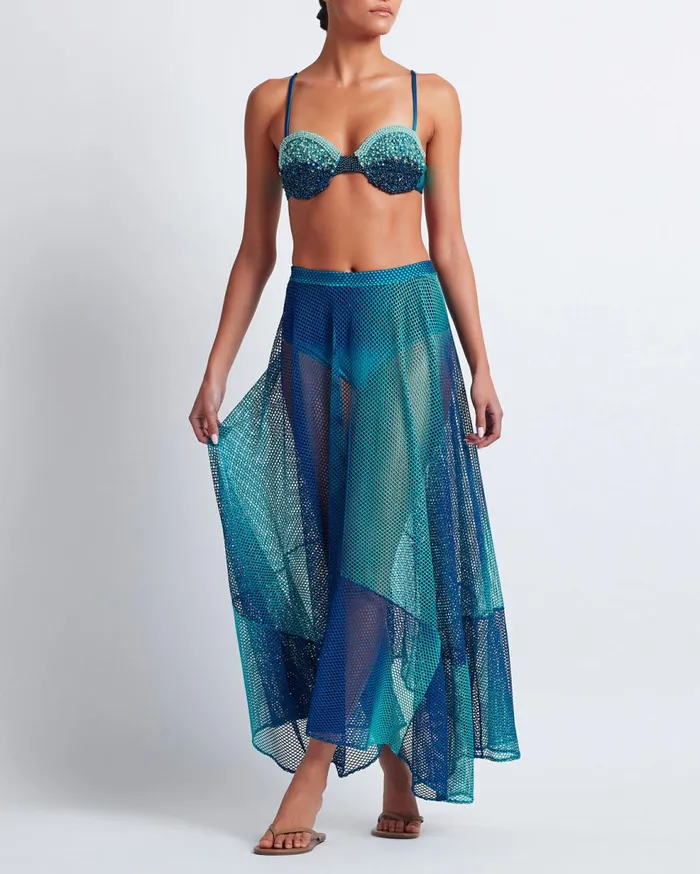 CoverUps Women Patbo Ombre Netted Beach Skirt High Tide