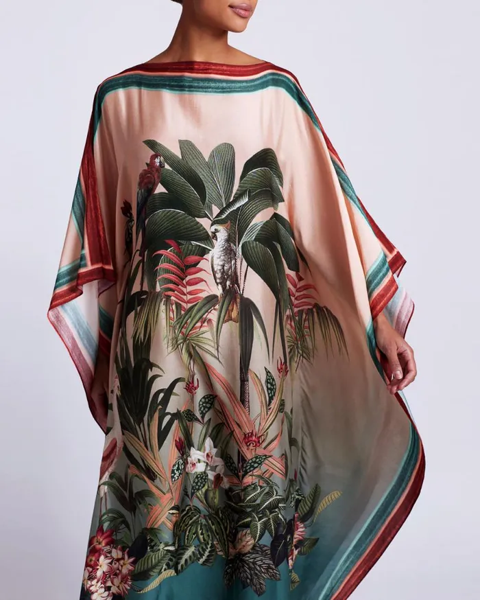 CoverUps Women Patbo Paradise Print Silk Caftan Multi