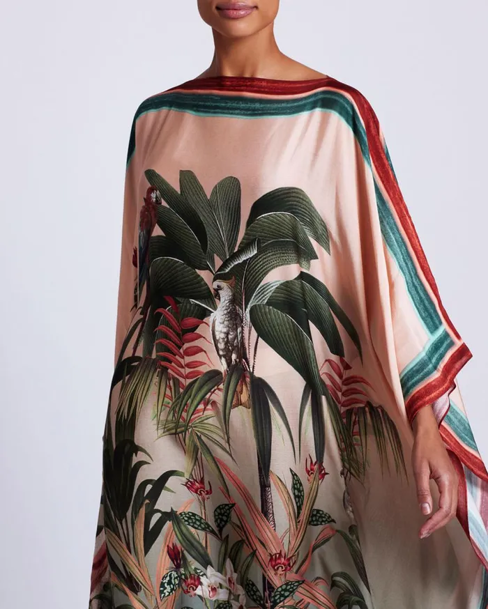 CoverUps Women Patbo Paradise Print Silk Caftan Multi