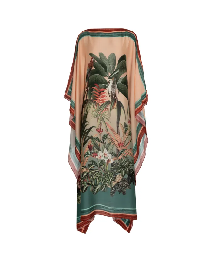 CoverUps Women Patbo Paradise Print Silk Caftan Multi