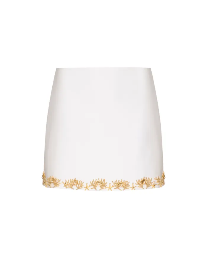 CoverUps Women Patbo Portofino Beaded Mini Skirt Ivory