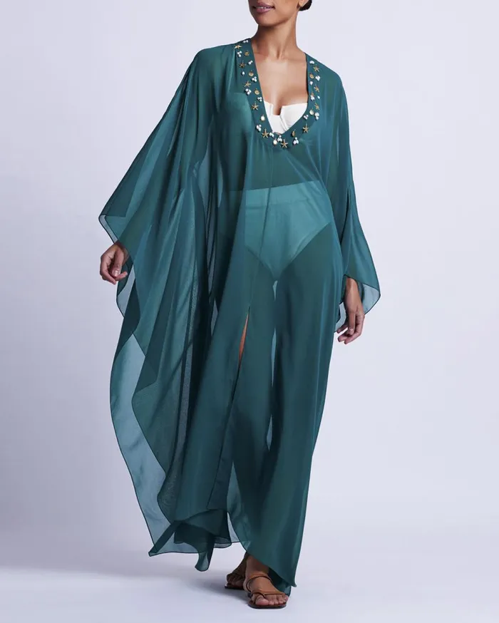 CoverUps Women Patbo Portofino HandBeaded Caftan Galapagos