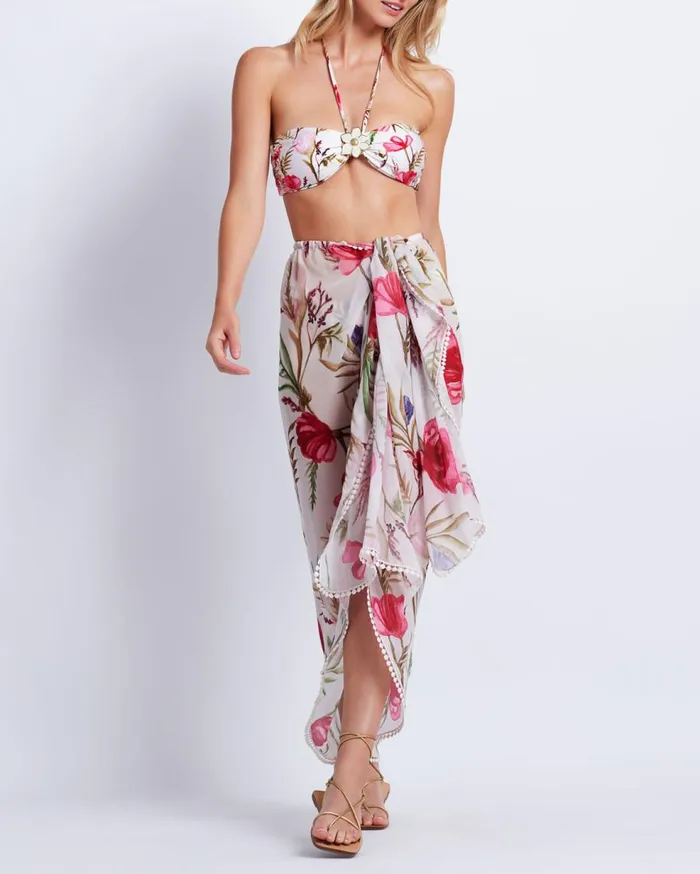 CoverUps Women Patbo Viera Wrap Sarong White