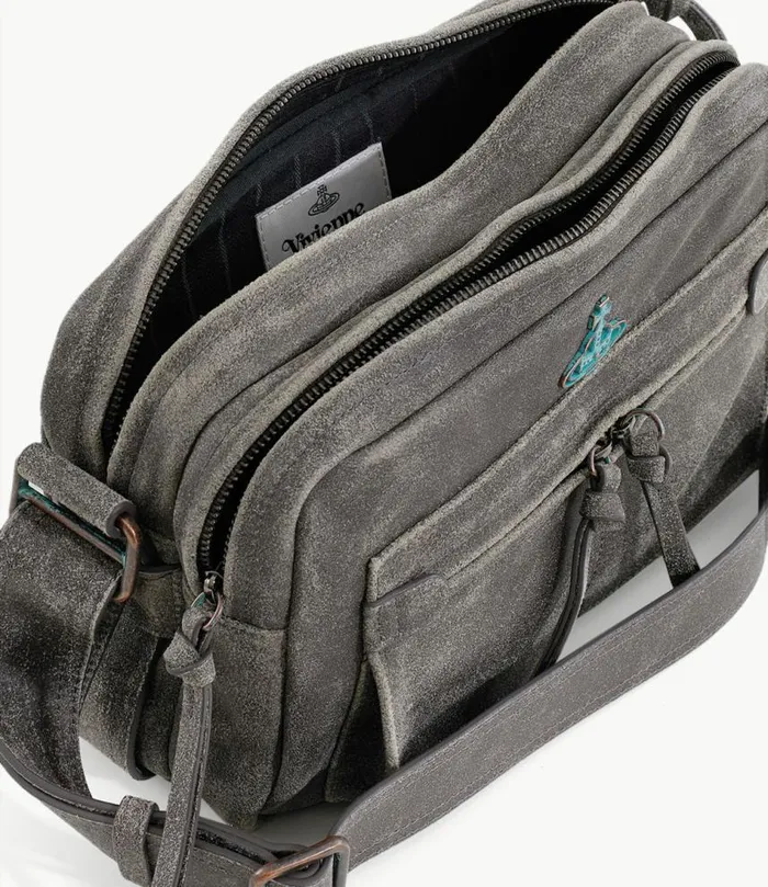 Crossbody Bags Men Vivienne Westwood Jerry Satchel Bag In Grey