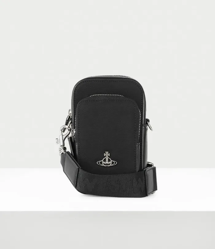 Crossbody Bags WomenMen Vivienne Westwood ReNylon Phone Crossbody Bag In Black Crossbody Bags WomenMen Vivienne Westwood ReNylon Phone Crossbody Bag In Black