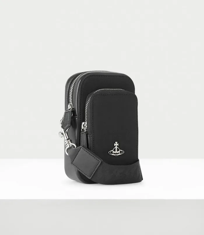 Crossbody Bags WomenMen Vivienne Westwood ReNylon Phone Crossbody Bag In Black