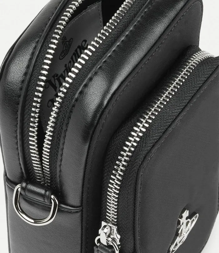 Crossbody Bags WomenMen Vivienne Westwood ReNylon Phone Crossbody Bag In Black
