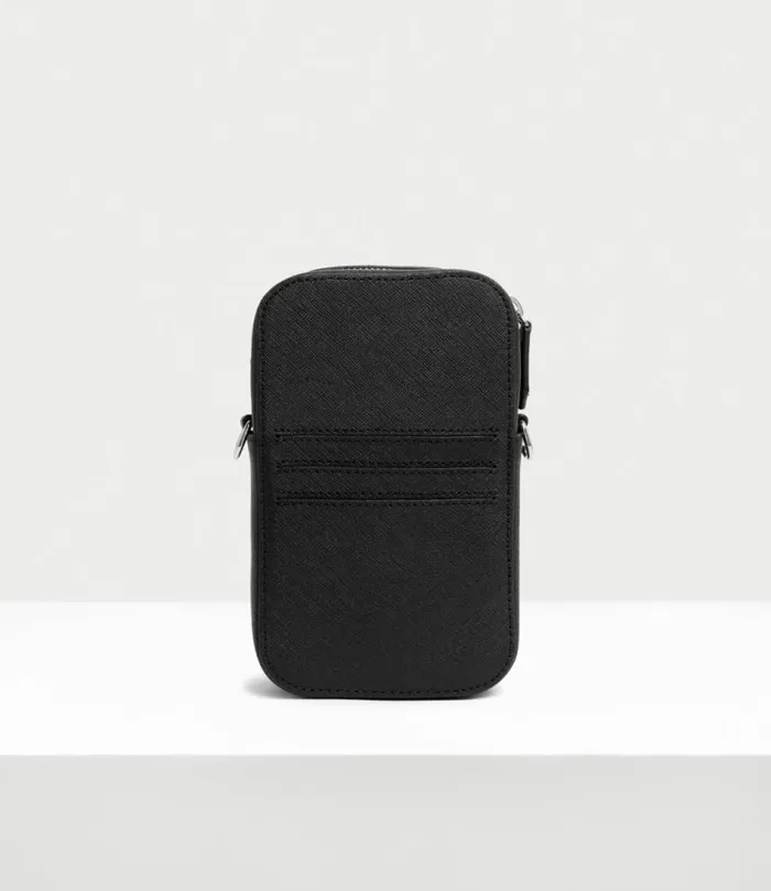Crossbody Bags WomenMen Vivienne Westwood Saffiano Phone Crossbody Bag In Black
