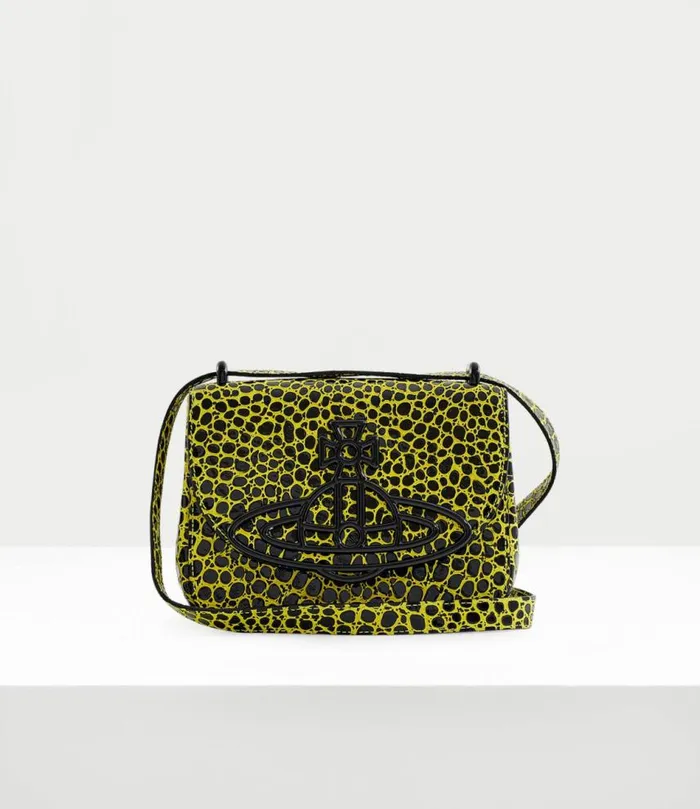 Crossbody Bags Women Vivienne Westwood Linda Crossbody Bag In BlackYellow