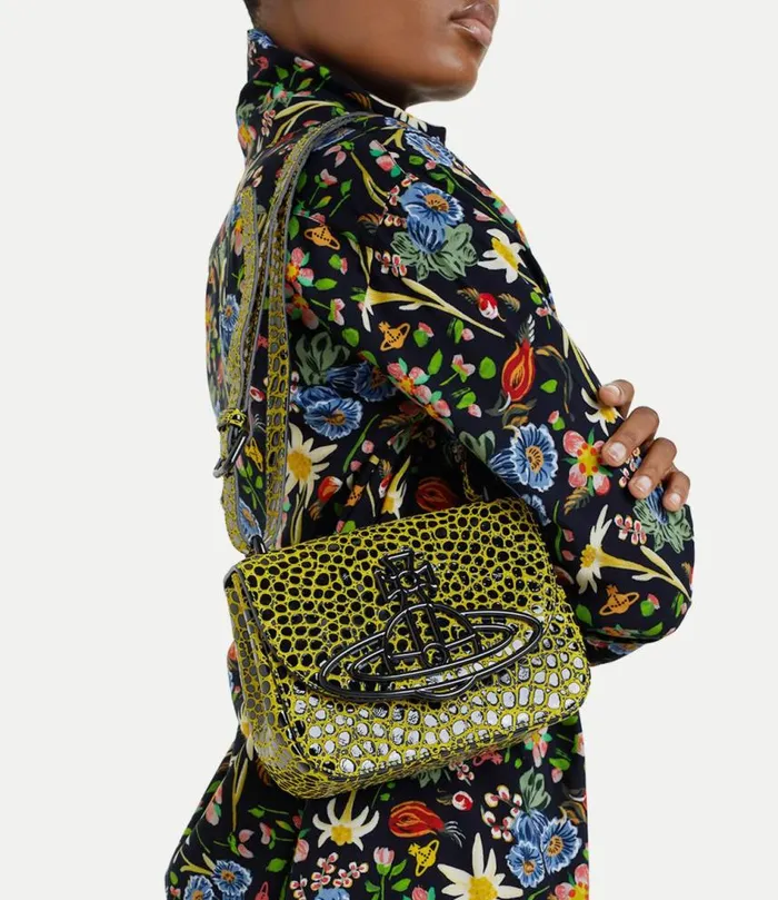 Crossbody Bags Women Vivienne Westwood Linda Crossbody Bag In BlackYellow