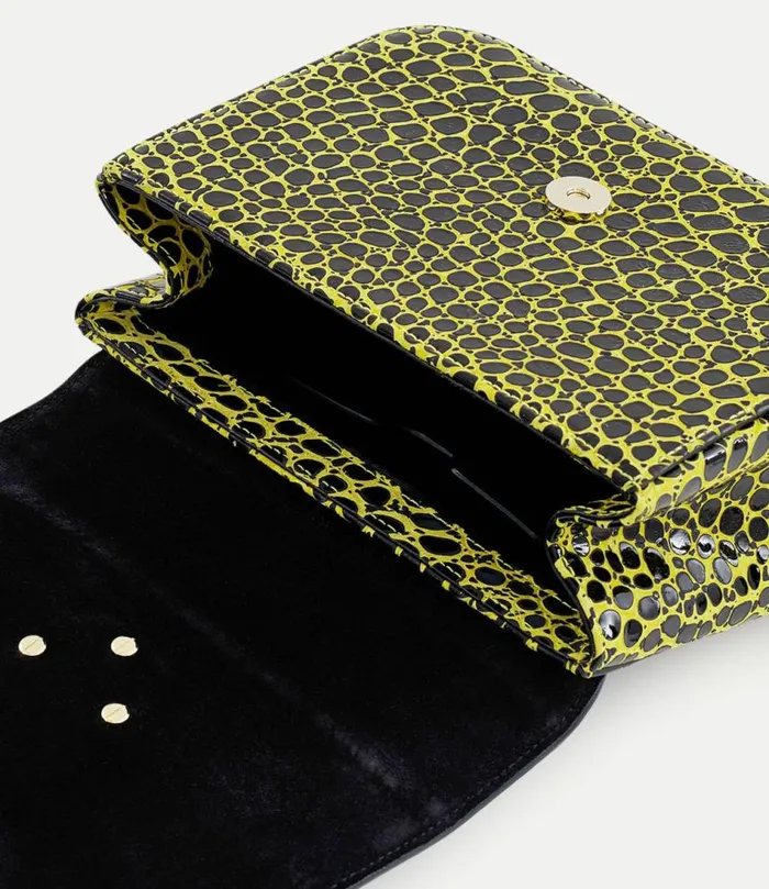 Crossbody Bags Women Vivienne Westwood Linda Crossbody Bag In BlackYellow